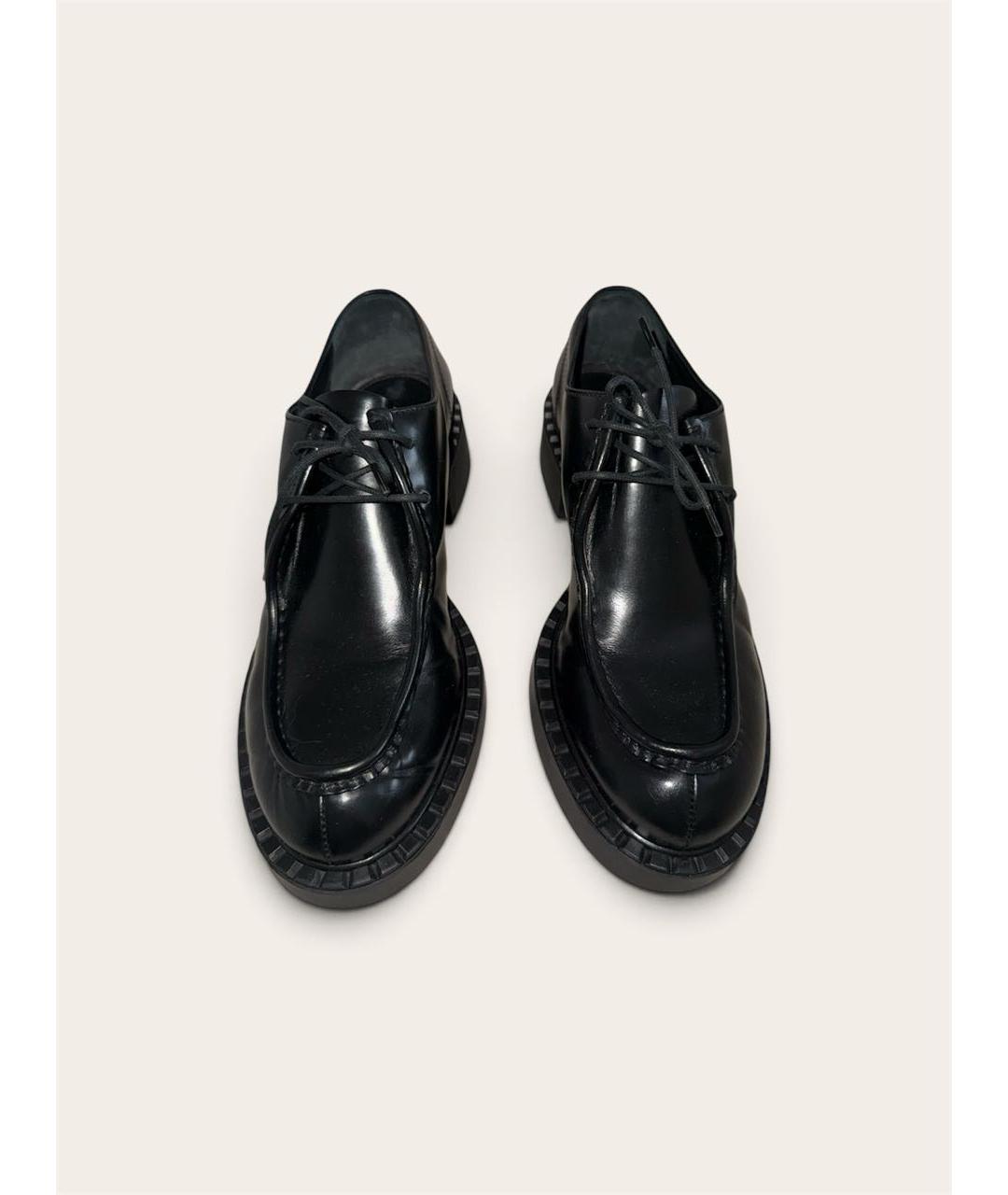 PRADA Черные кожаные брогги и оксфорды, фото 2