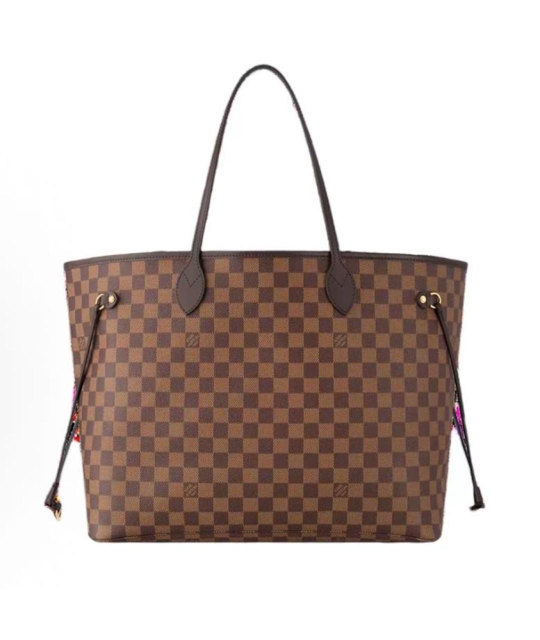 LOUIS VUITTON Коричневая сумка тоут из канвы, фото 5
