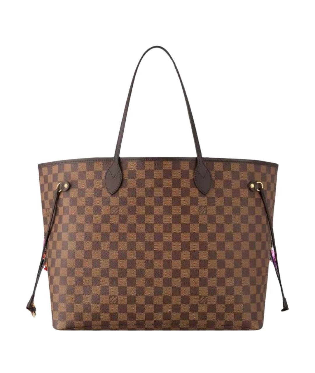 LOUIS VUITTON Коричневая сумка тоут из канвы, фото 1