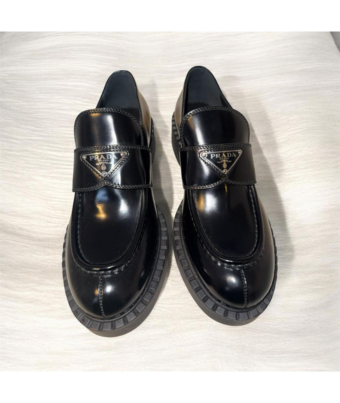 PRADA Черные кожаные лоферы, фото 2