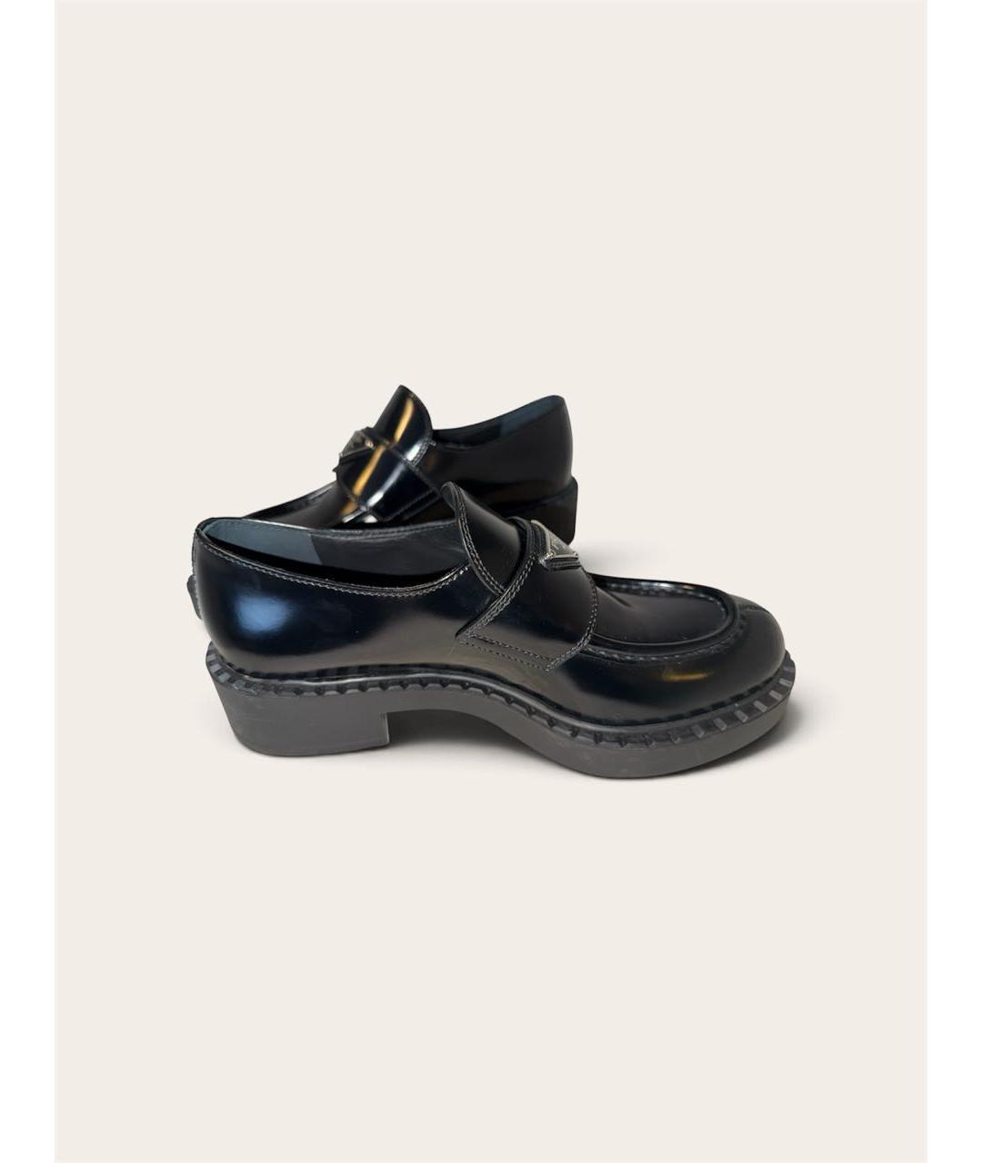 PRADA Черные кожаные лоферы, фото 5