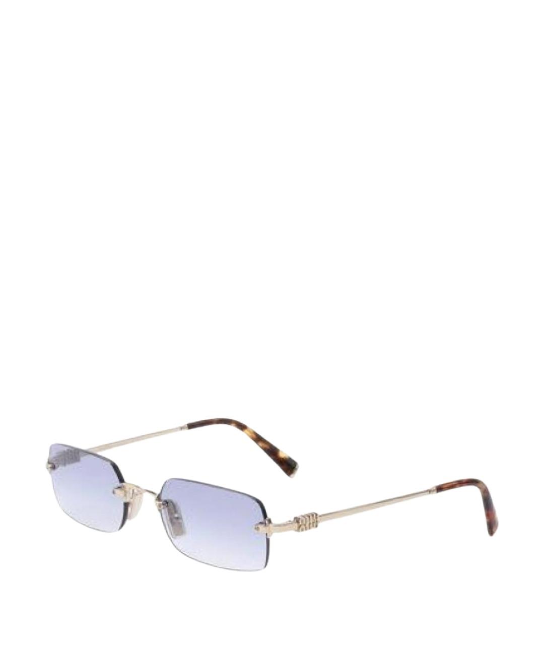 MIU MIU Синие металлические солнцезащитные очки, фото 1