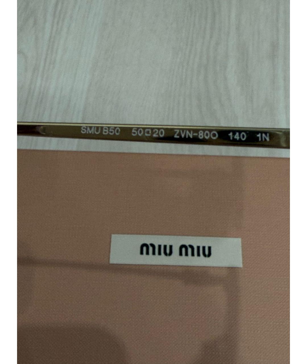 MIU MIU Синие металлические солнцезащитные очки, фото 5