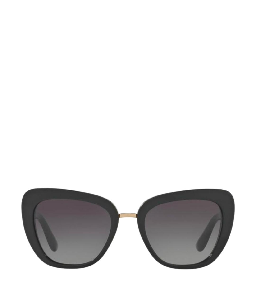 DOLCE&GABBANA Черные пластиковые солнцезащитные очки, фото 1