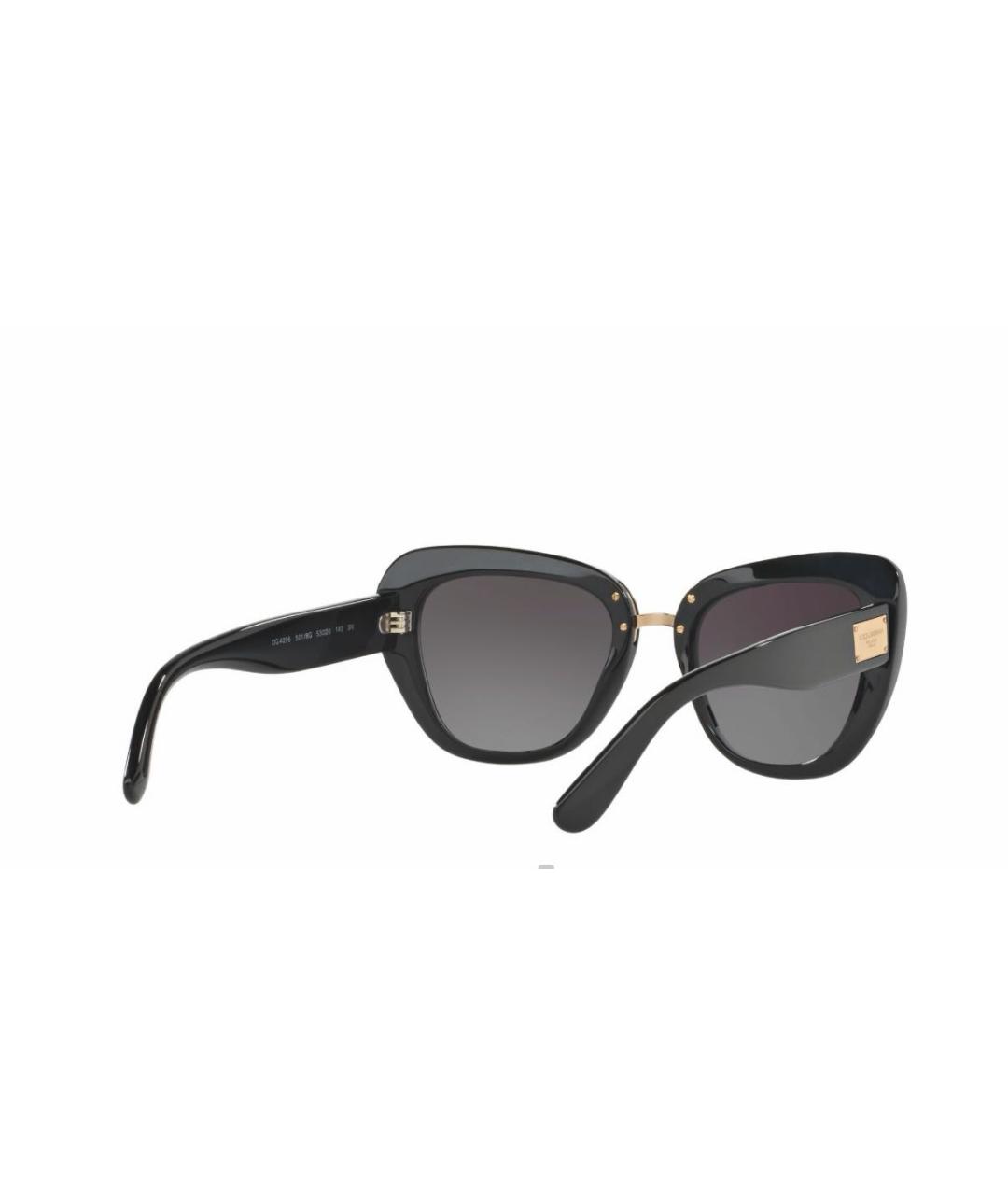 DOLCE&GABBANA Черные пластиковые солнцезащитные очки, фото 8