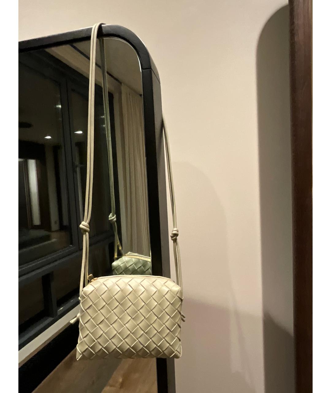 BOTTEGA VENETA Зеленая кожаная сумка через плечо, фото 3