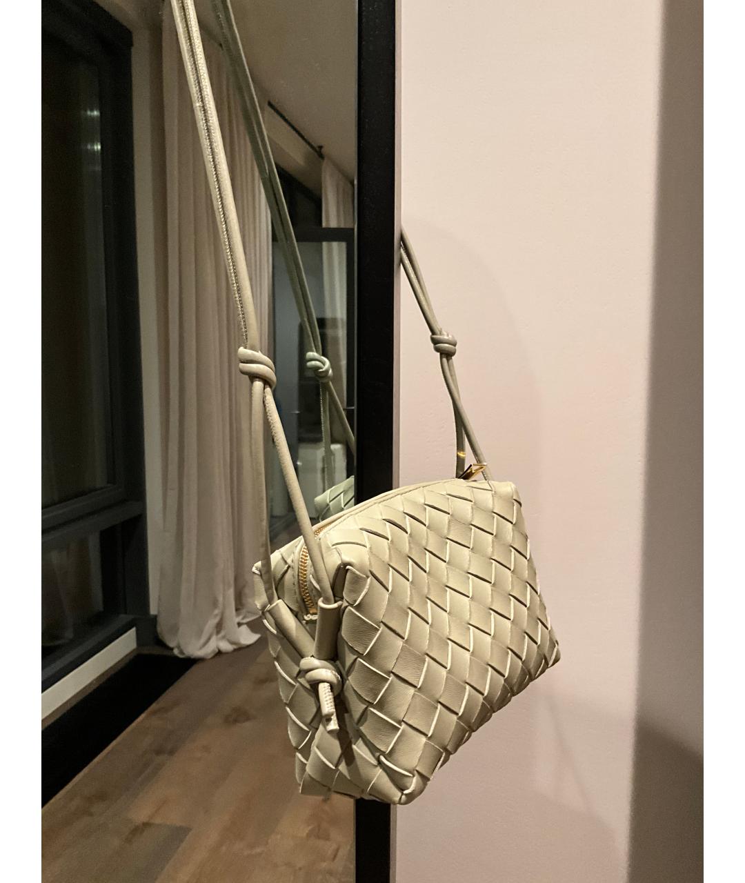 BOTTEGA VENETA Зеленая кожаная сумка через плечо, фото 2