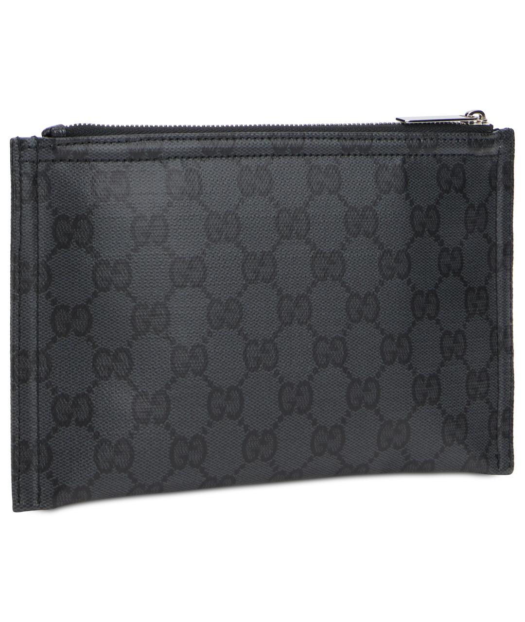 GUCCI Черная барсетка из канвы, фото 2