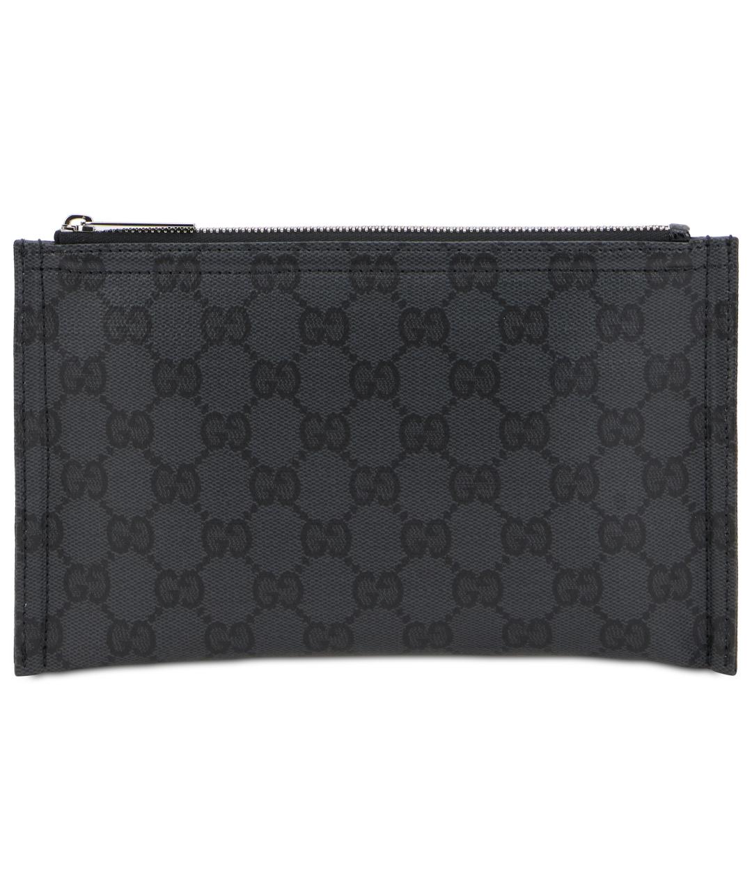 GUCCI Черная барсетка из канвы, фото 3