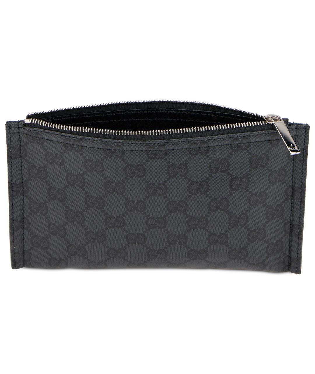 GUCCI Черная барсетка из канвы, фото 4