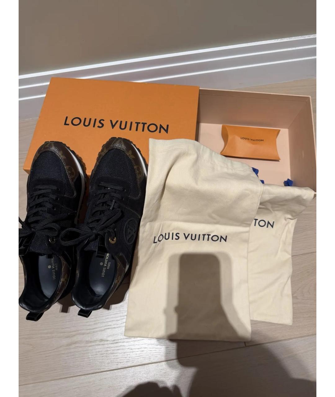 LOUIS VUITTON Черные текстильные кроссовки, фото 5