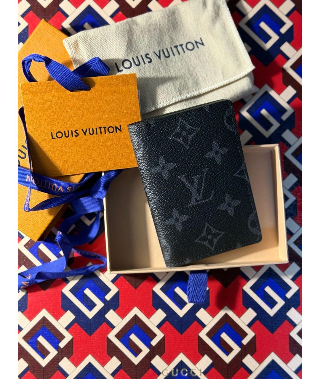 LOUIS VUITTON Черный кардхолдер, фото 5