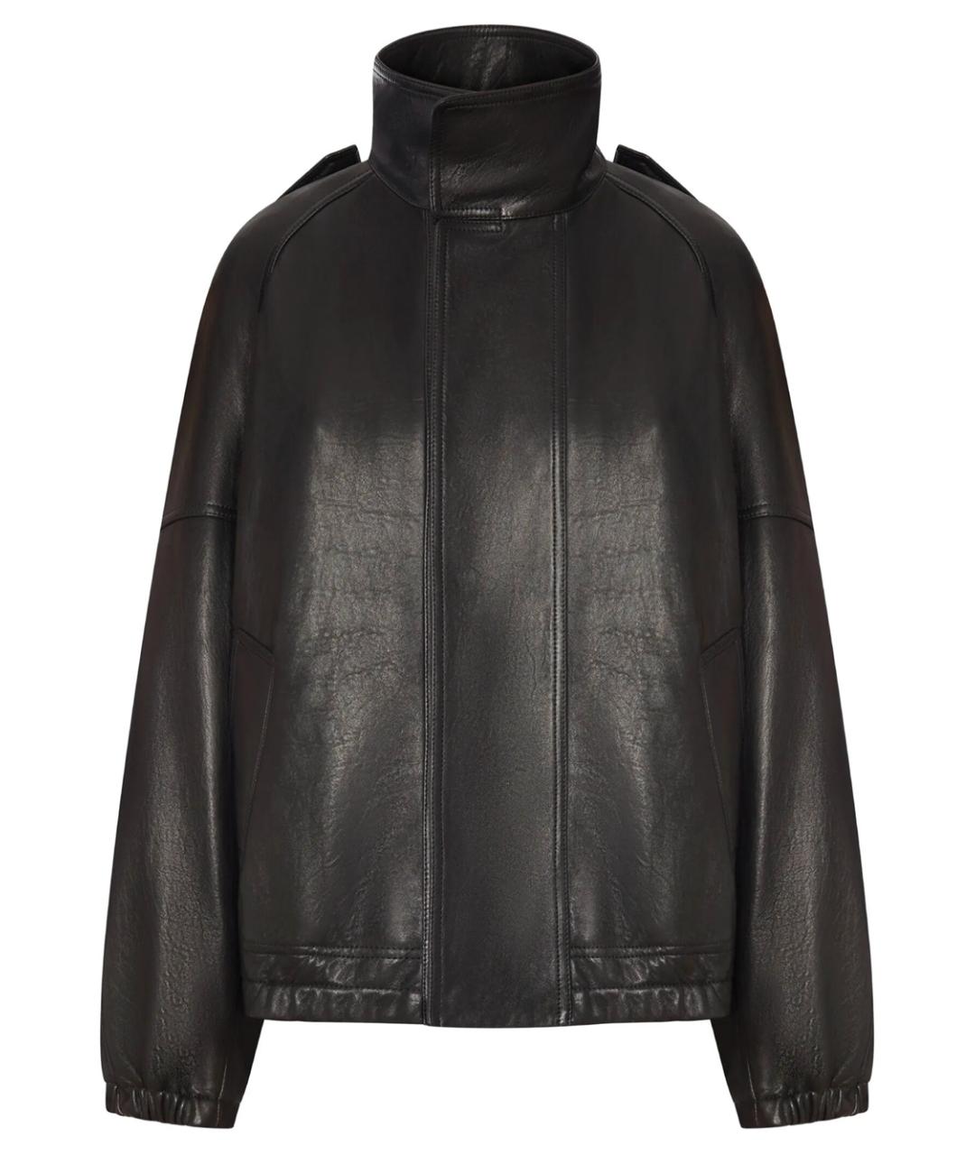 SAINT LAURENT Черная кожаная куртка, фото 1