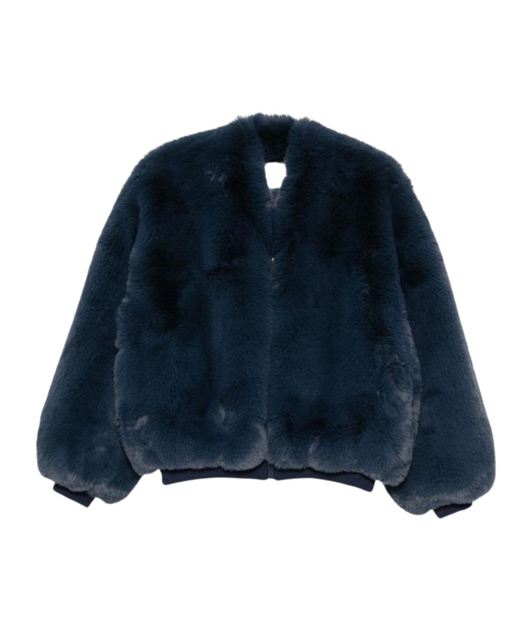 THE FRANKIE SHOP Темно-синяя полиэстеровая куртка, фото 1