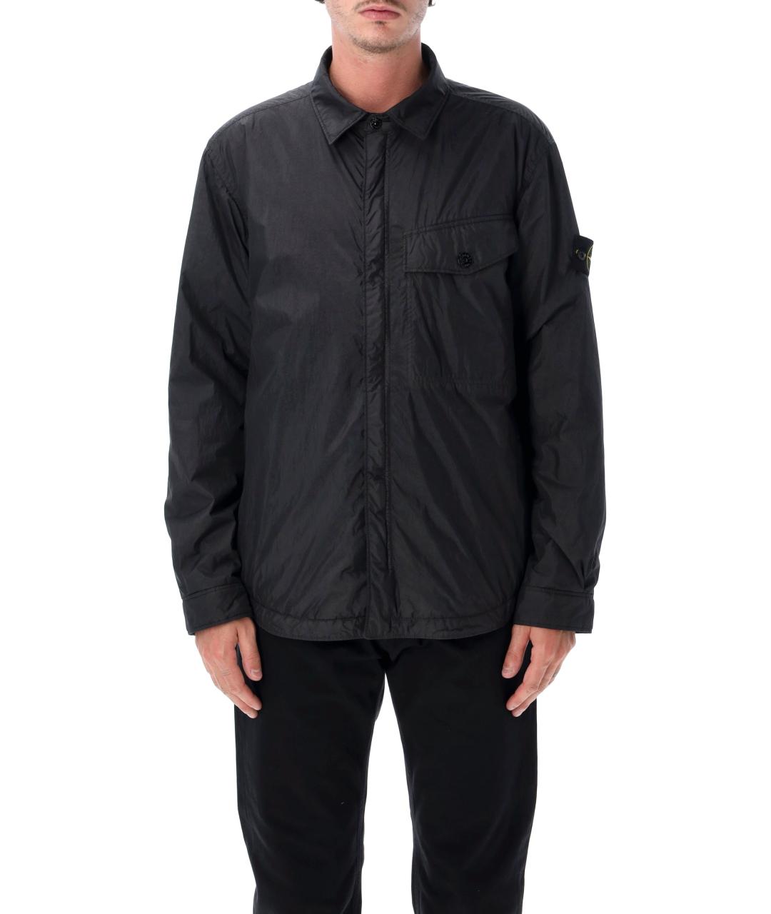 STONE ISLAND Черная полиамидовая куртка, фото 4
