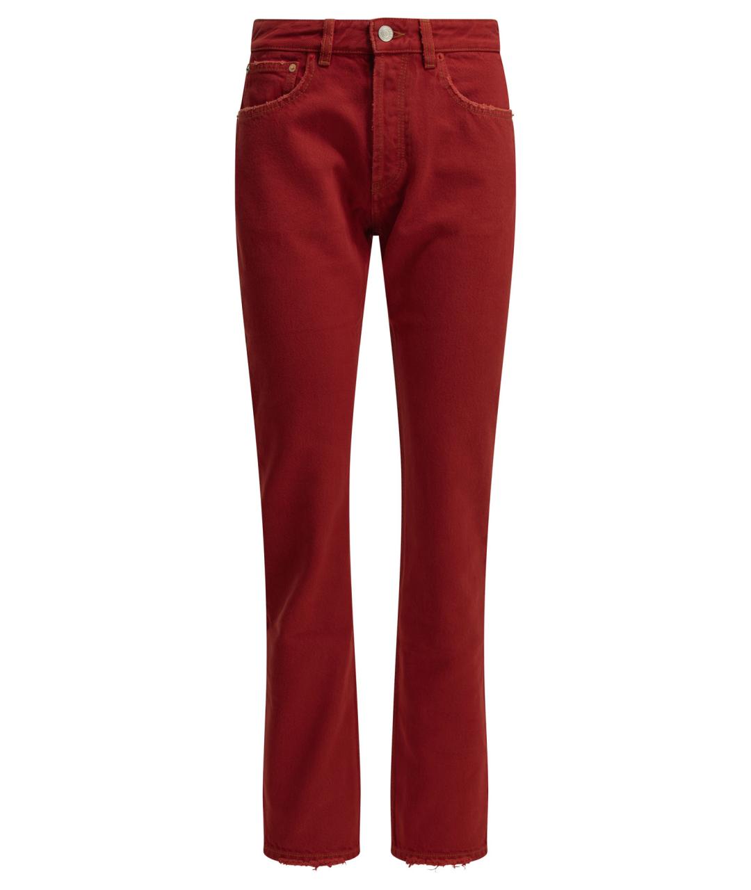 ISABEL MARANT Красные хлопковые прямые джинсы, фото 1