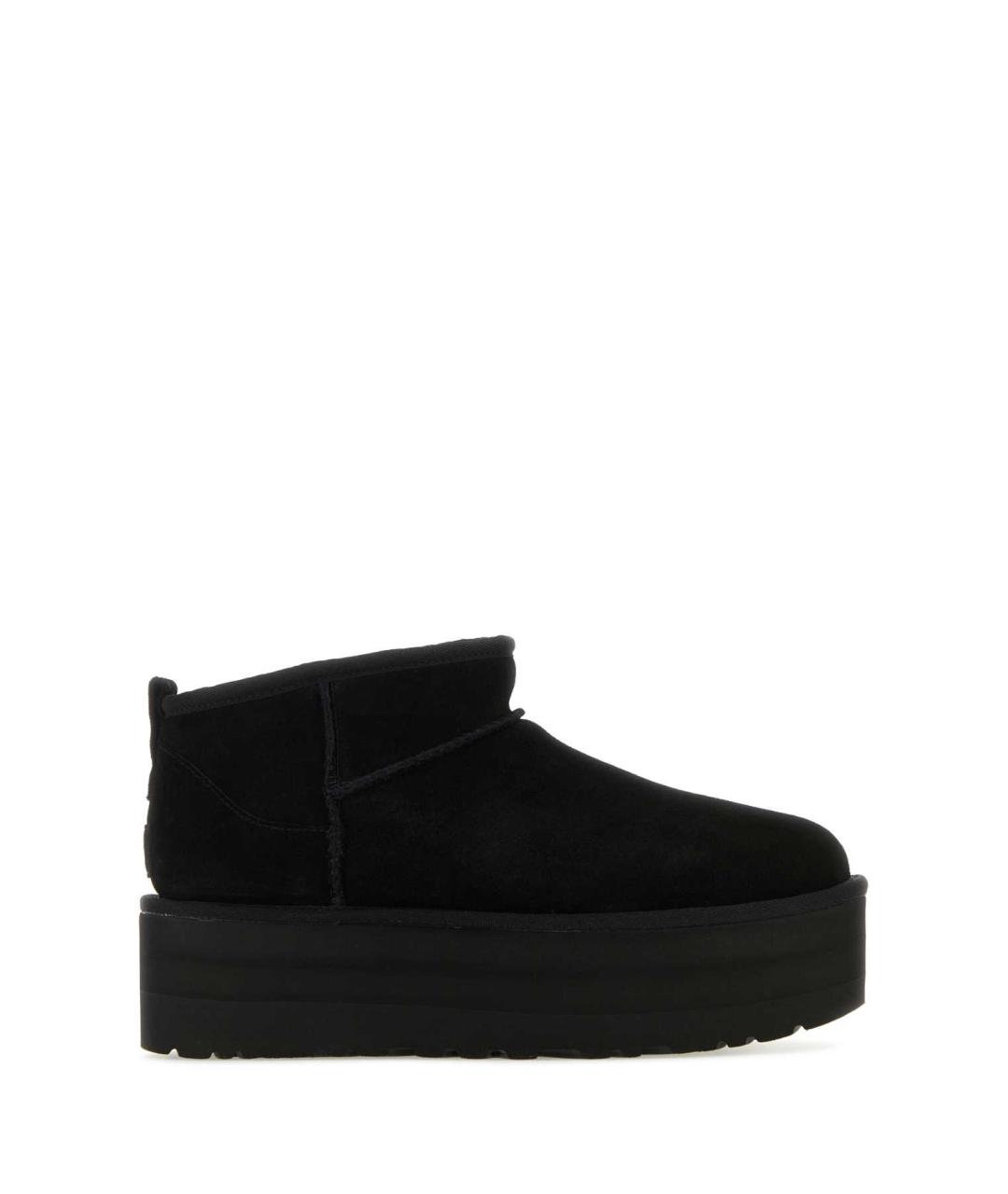 UGG Черные кожаные ботинки, фото 1
