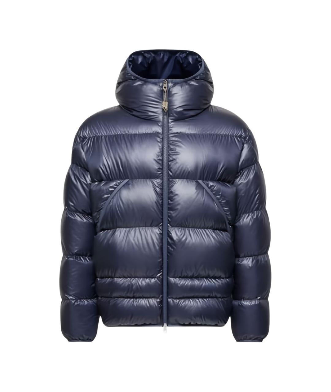 MONCLER Синяя полиамидовая куртка, фото 4