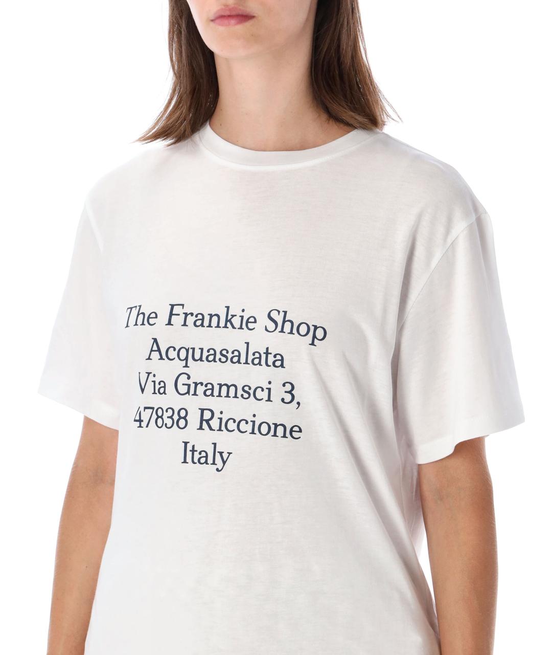 THE FRANKIE SHOP Белая хлопковая футболка, фото 3