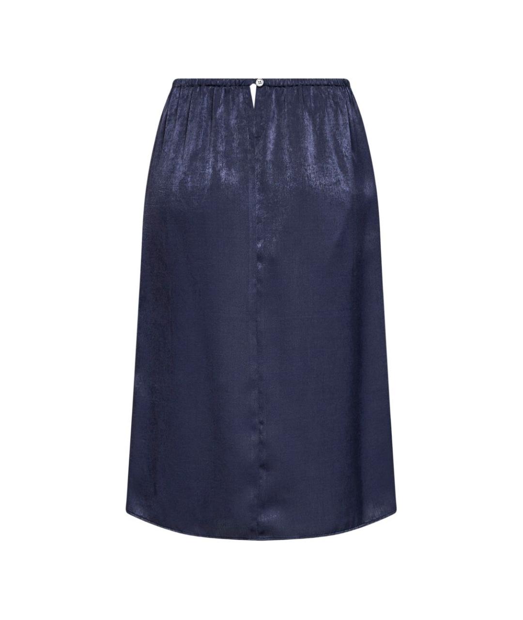 MM6 MAISON MARGIELA Синяя шерстяная юбка миди, фото 2