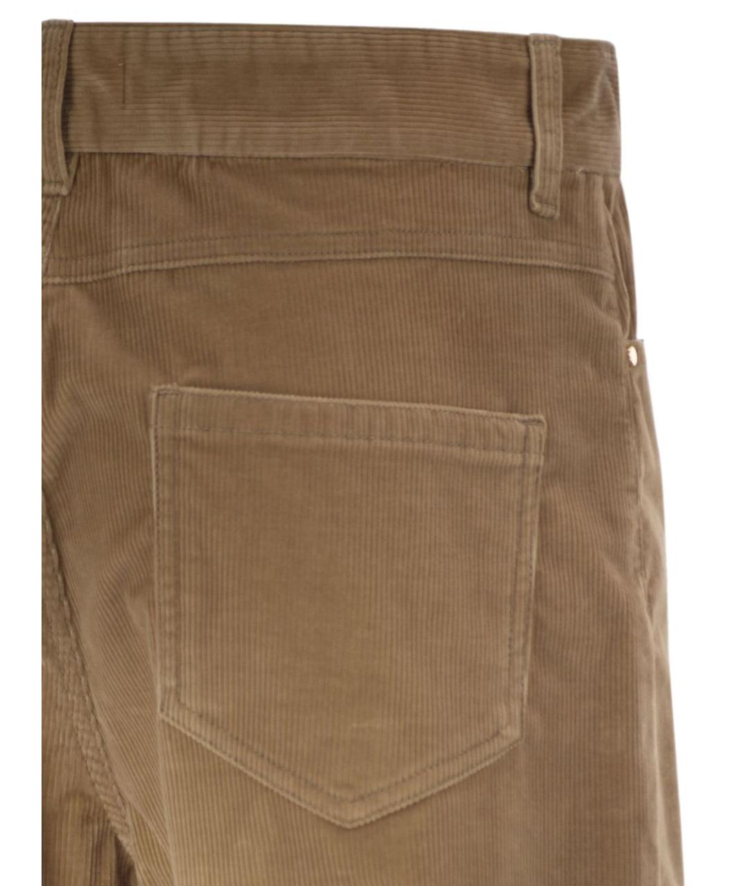 MAX MARA STUDIO Бежевые хлопковые прямые брюки, фото 4