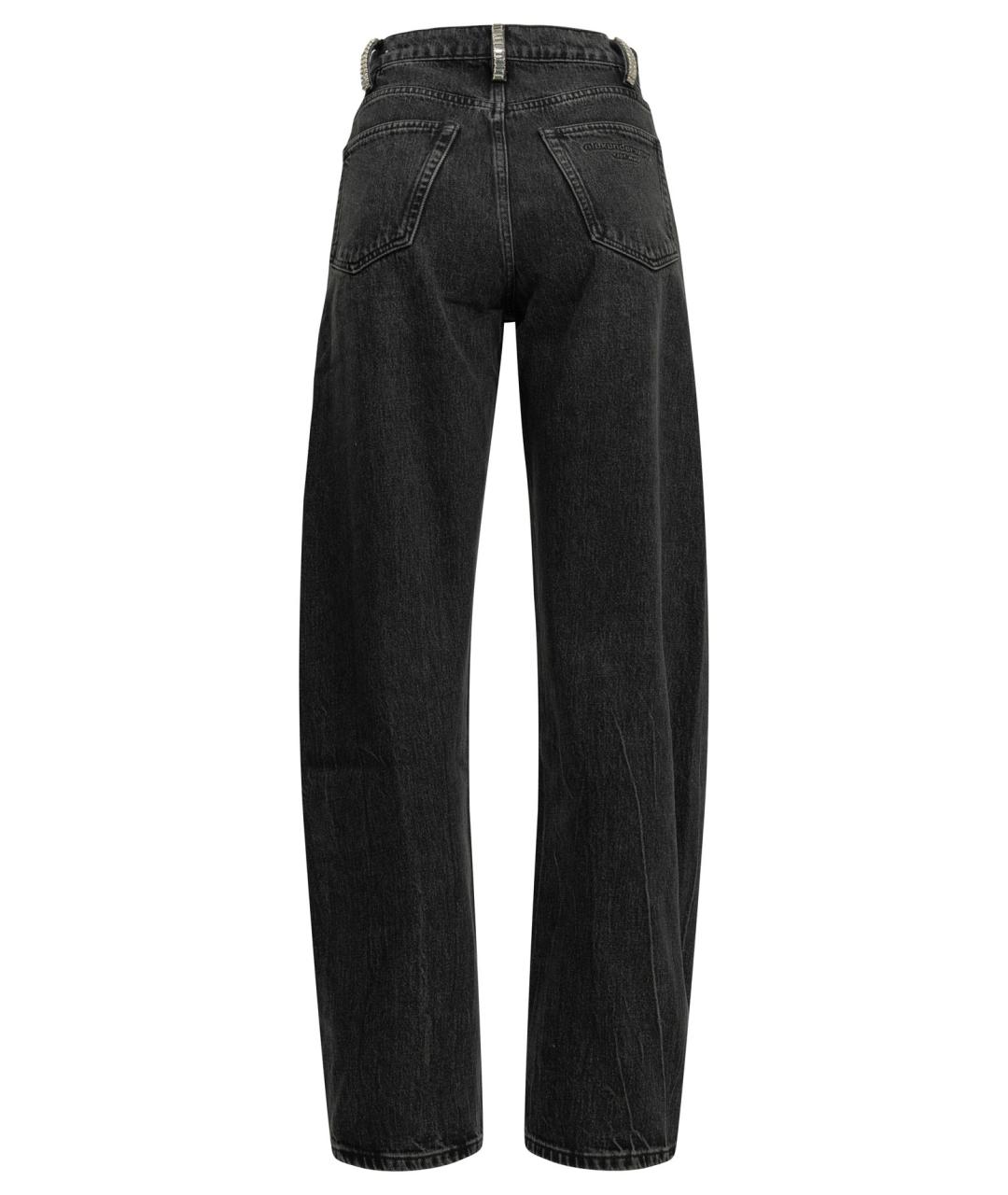 ALEXANDER WANG Черные хлопковые прямые джинсы, фото 2