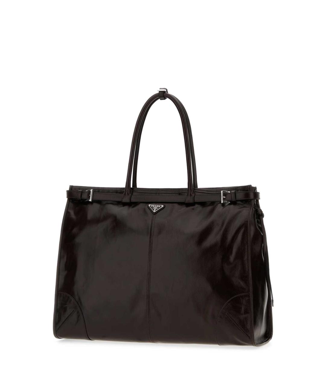 PRADA Бордовая кожаная сумка тоут, фото 2