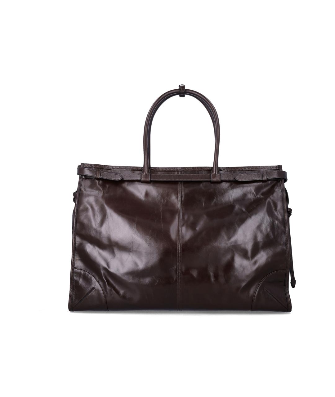 PRADA Бордовая кожаная сумка тоут, фото 3