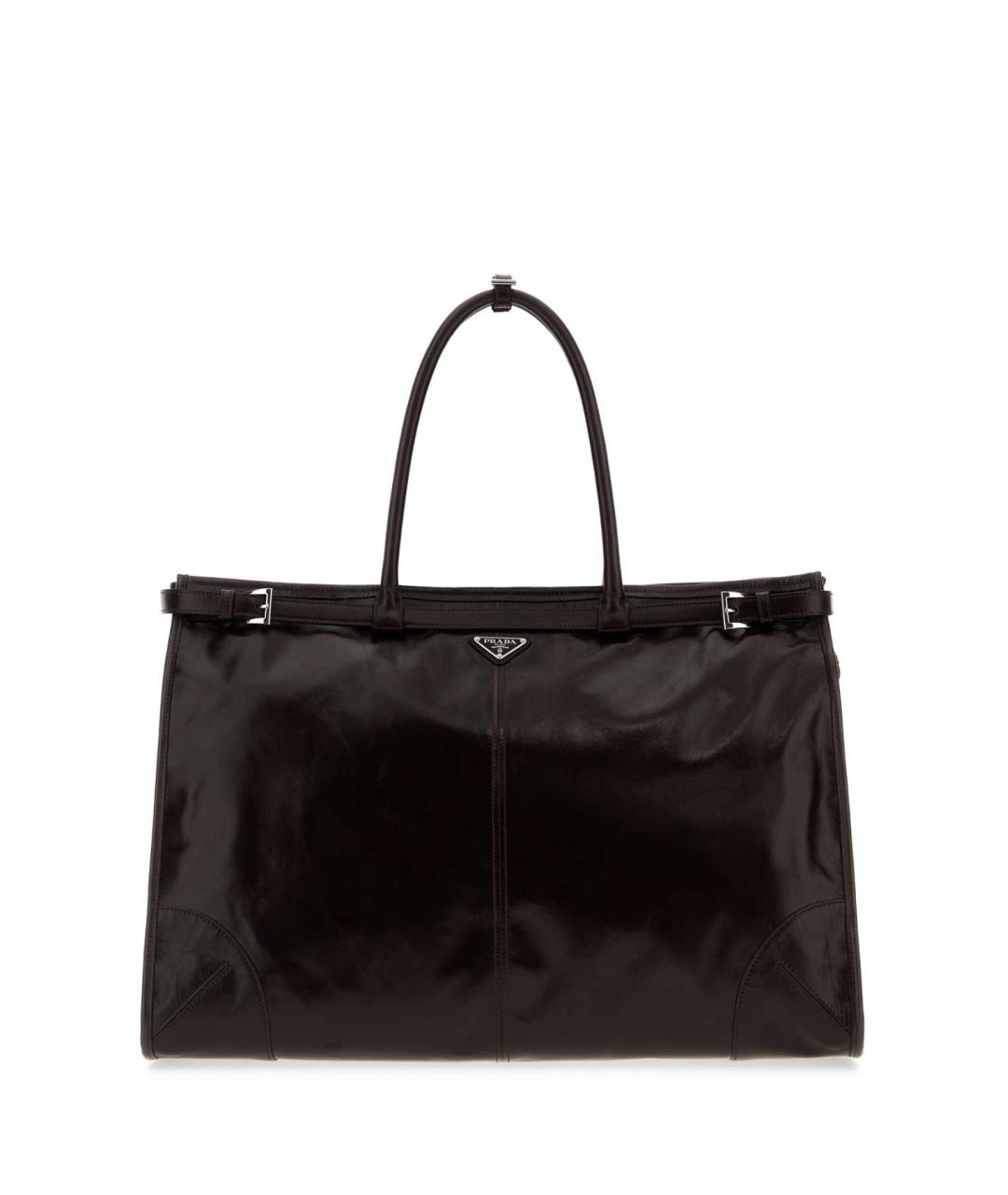 PRADA Бордовая кожаная сумка тоут, фото 1