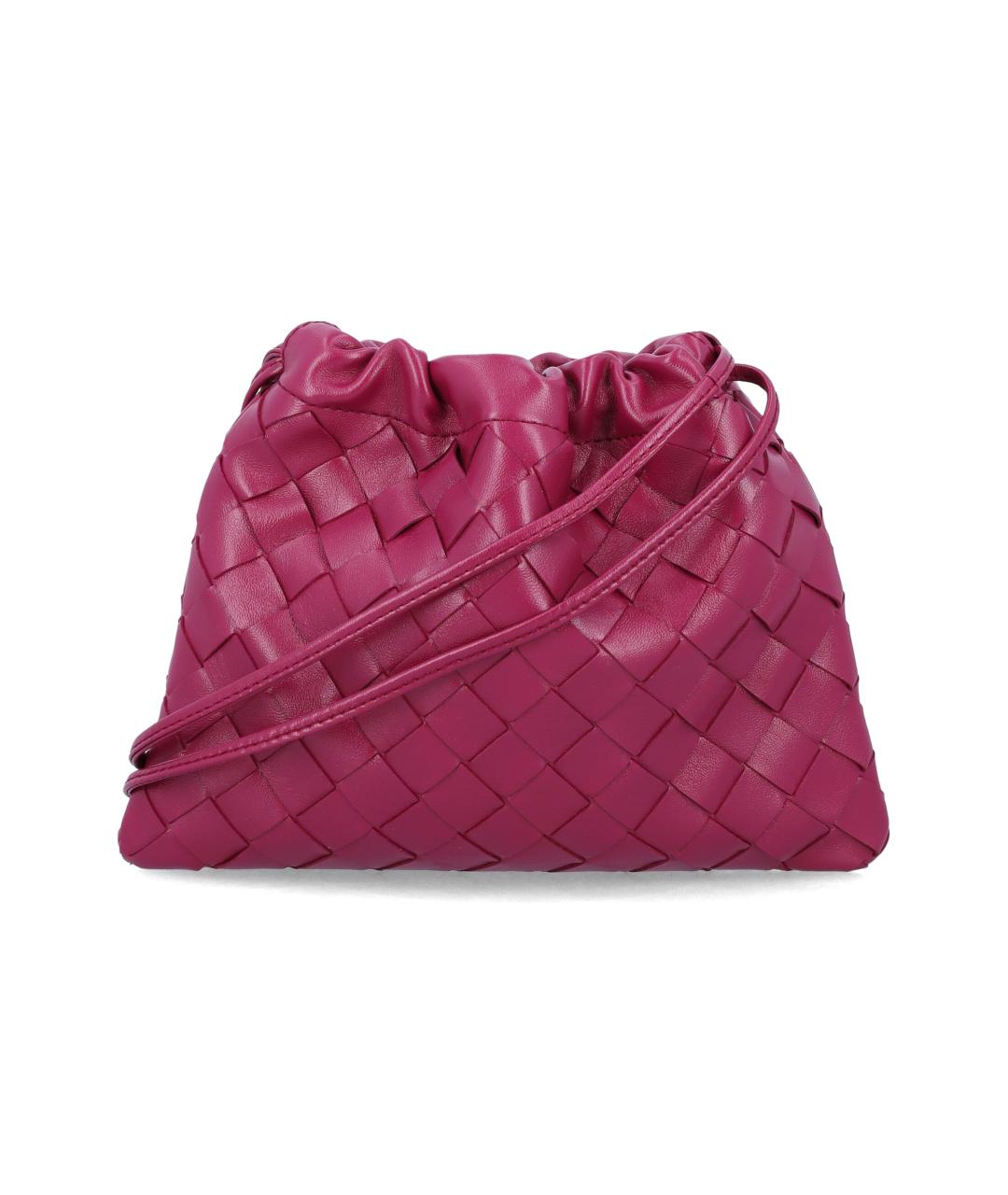 BOTTEGA VENETA Фуксия кожаная сумка через плечо, фото 4