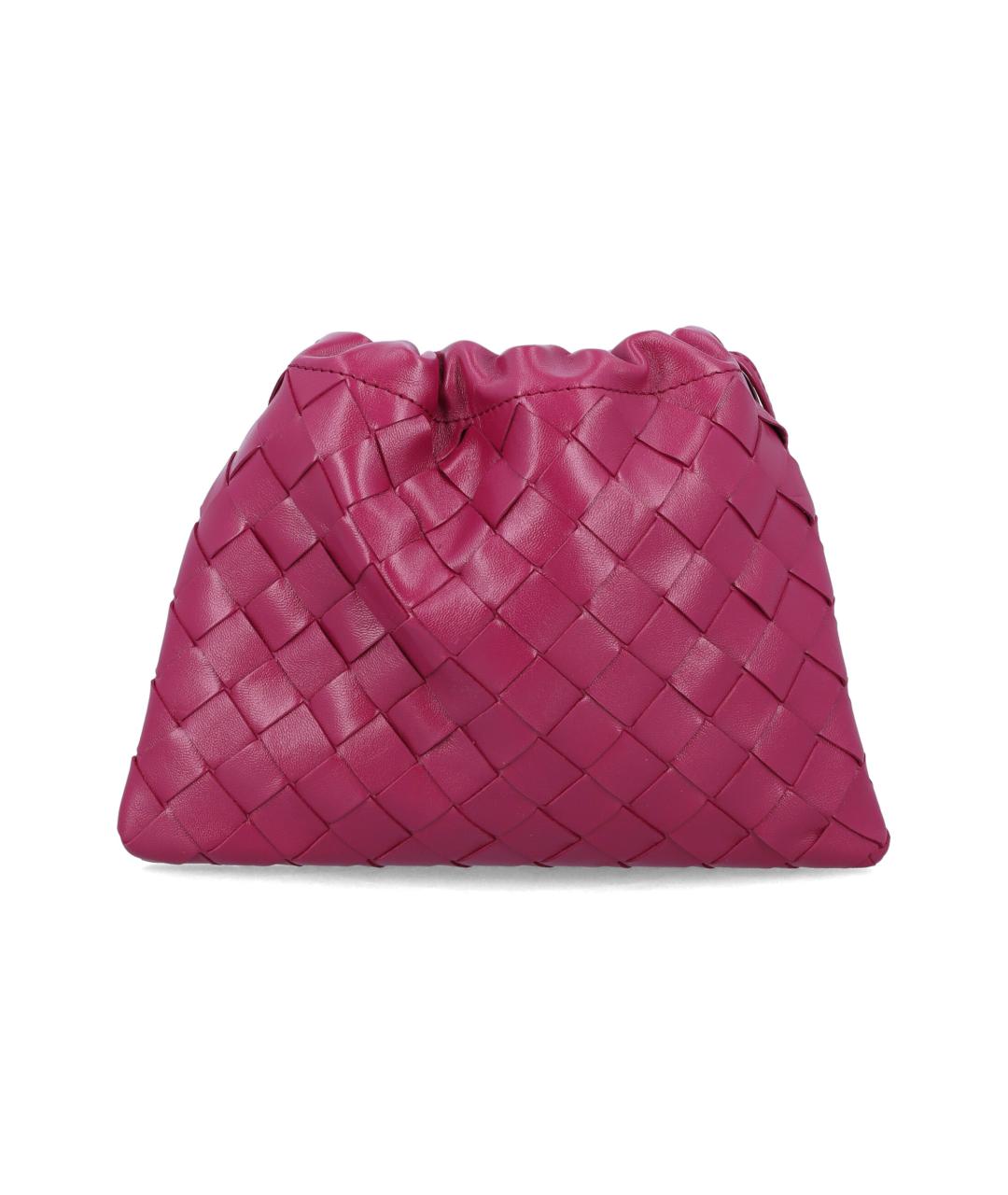 BOTTEGA VENETA Фуксия кожаная сумка через плечо, фото 3