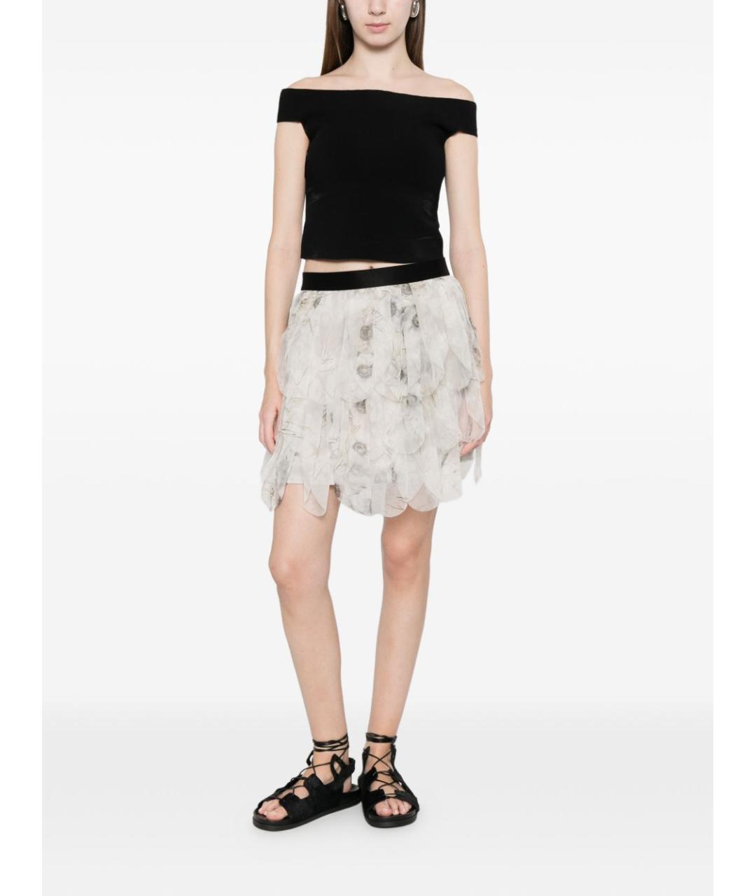 MAX MARA Мульти шерстяная юбка мини, фото 4