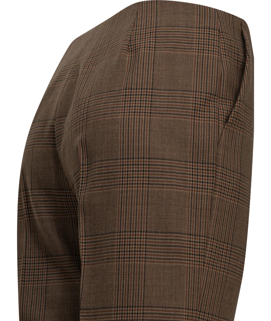 MAX MARA Коричневые шерстяные прямые брюки, фото 4