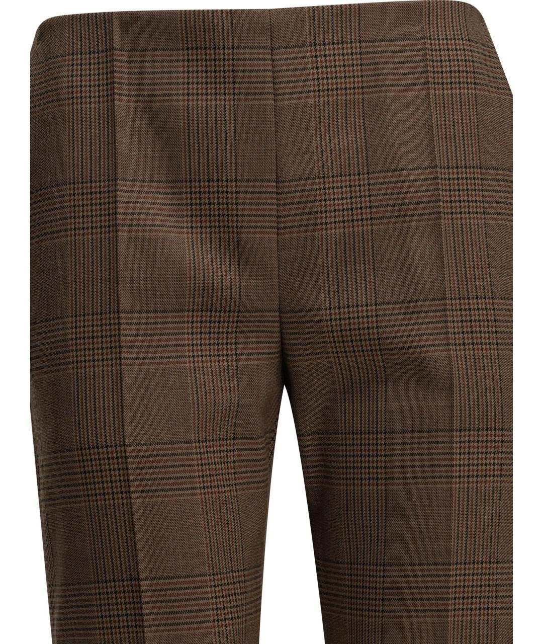 MAX MARA Коричневые шерстяные прямые брюки, фото 3