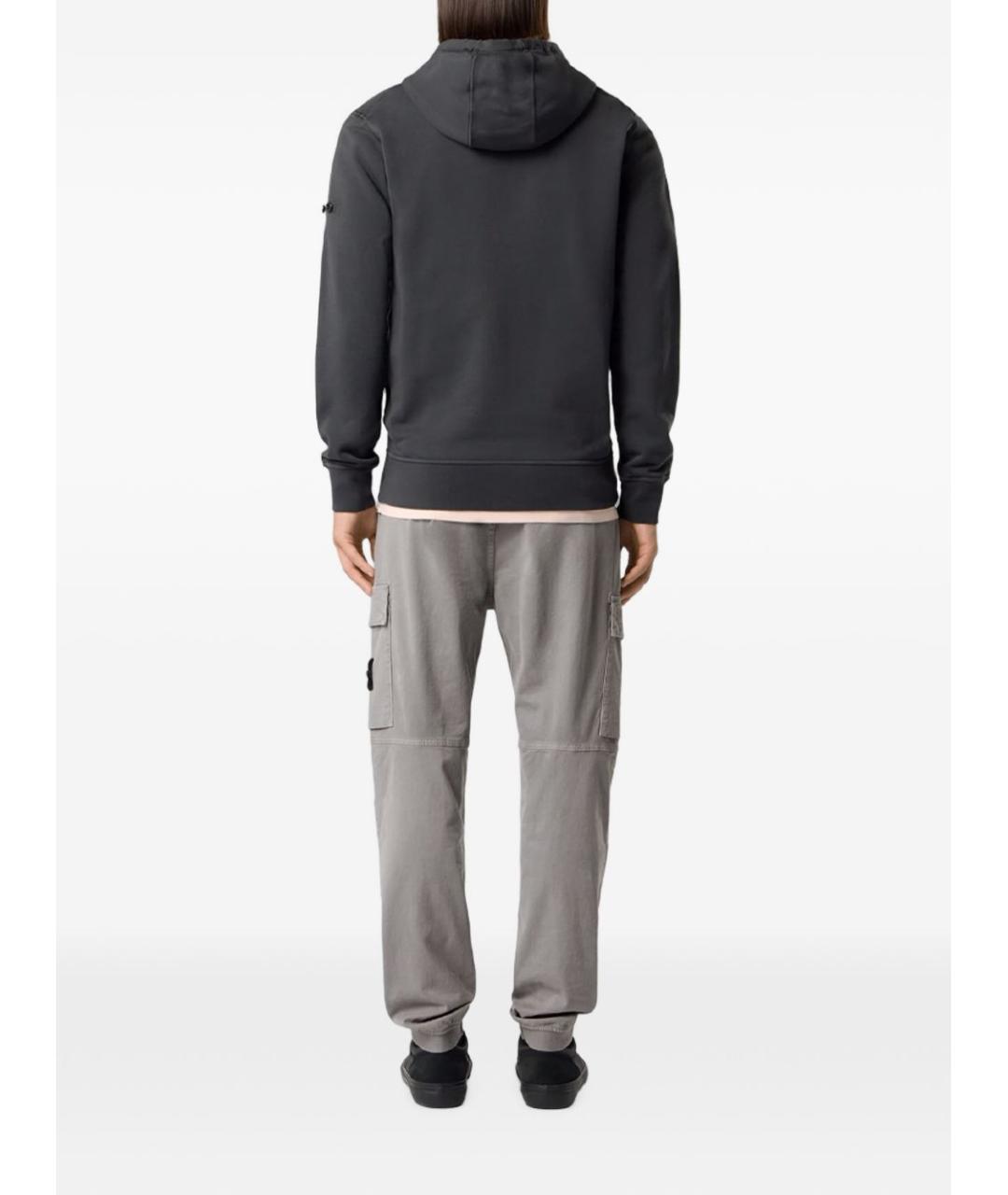 STONE ISLAND Серые хлопковые повседневные брюки, фото 2