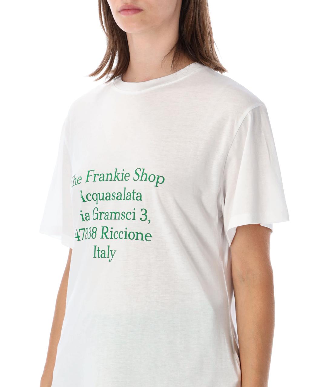 THE FRANKIE SHOP Белая хлопковая футболка, фото 3