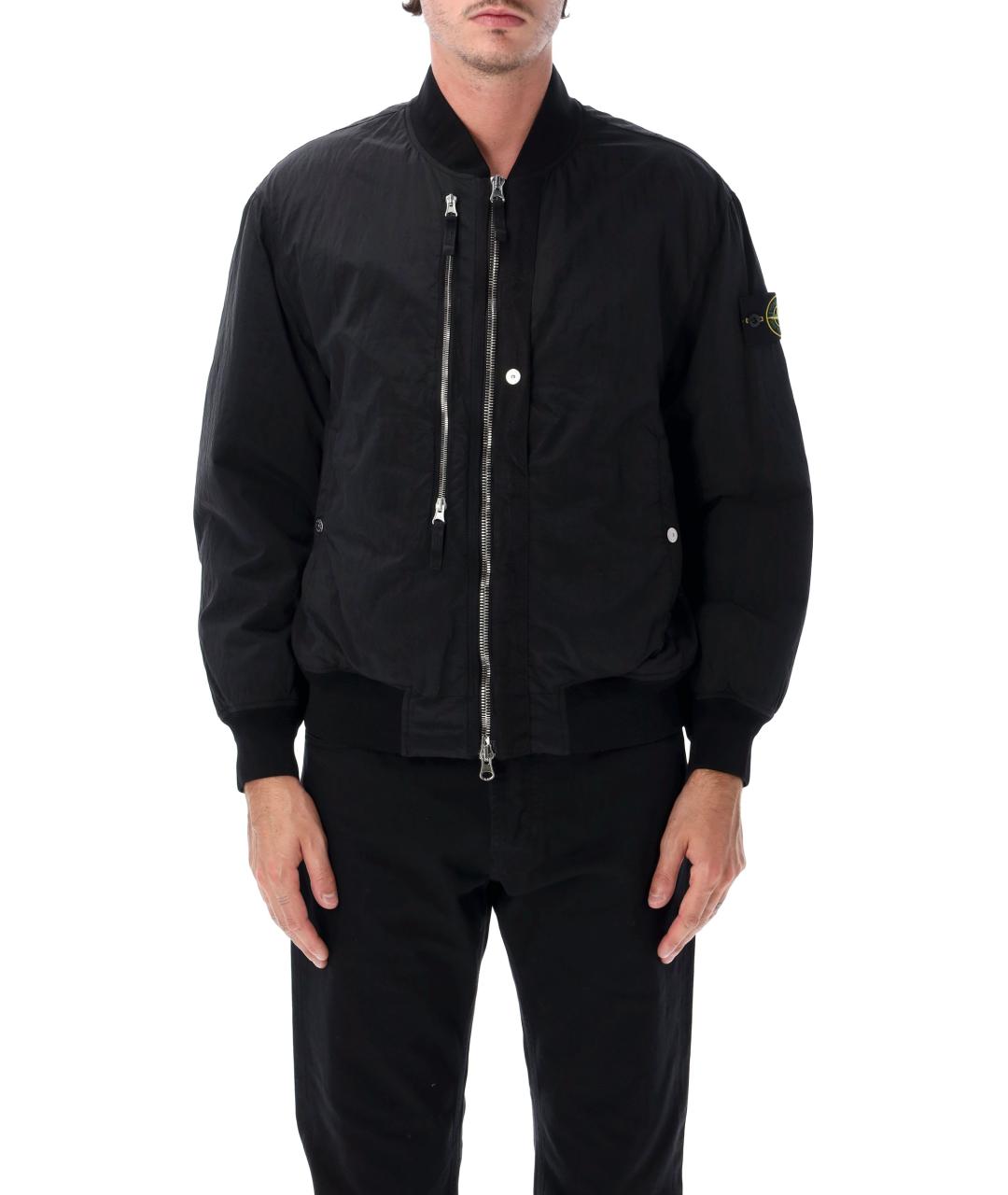 STONE ISLAND Черная полиамидовая куртка, фото 4