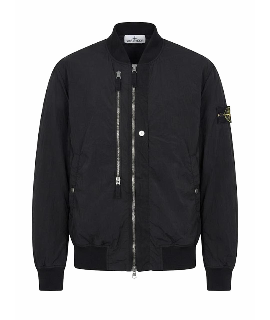 STONE ISLAND Черная полиамидовая куртка, фото 1
