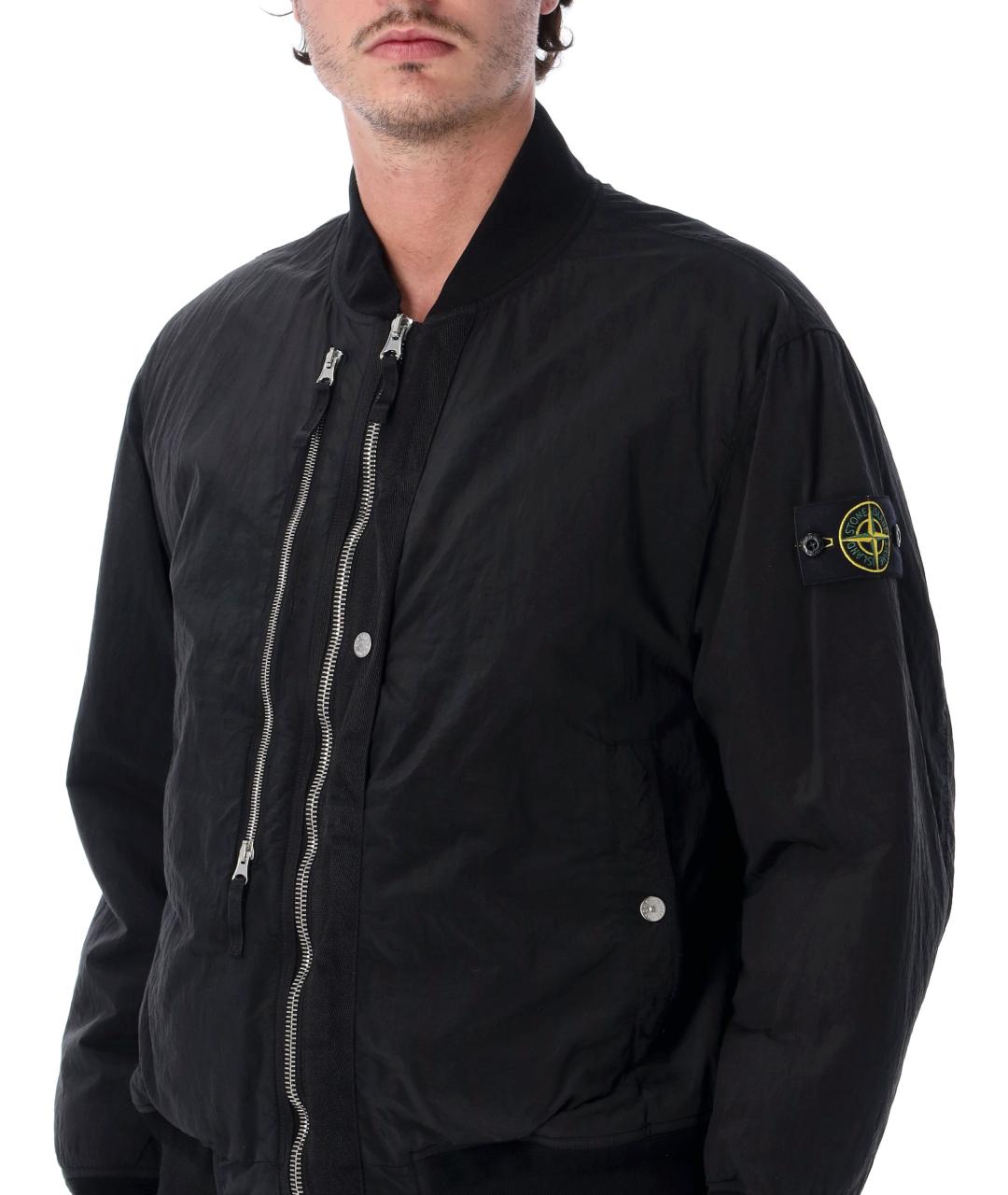 STONE ISLAND Черная полиамидовая куртка, фото 3