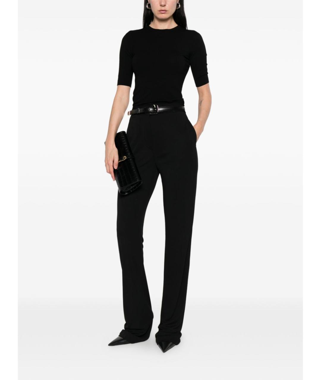 MAX MARA Черная шерстяная футболка, фото 3