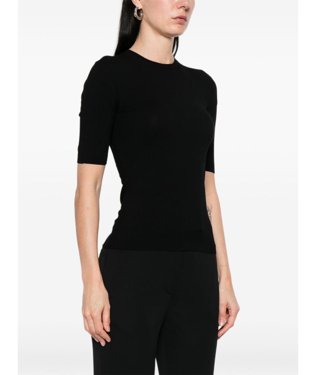 MAX MARA Черная шерстяная футболка, фото 4