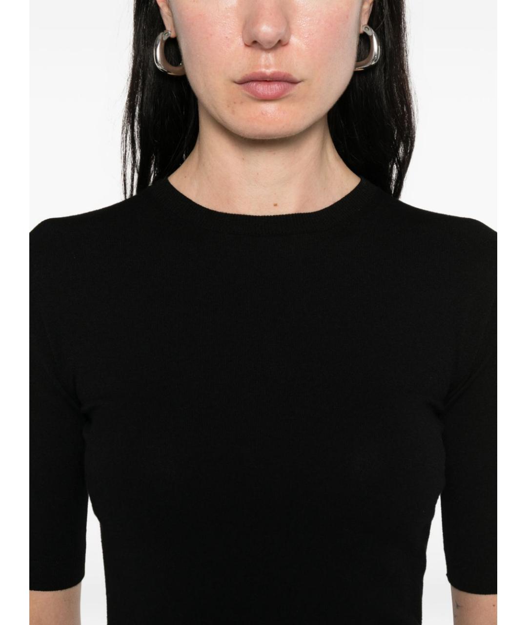 MAX MARA Черная шерстяная футболка, фото 2