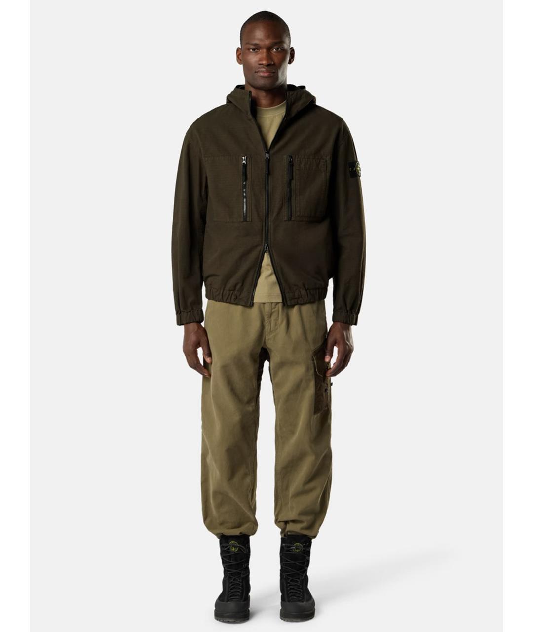 STONE ISLAND Серая хлопковая куртка, фото 2