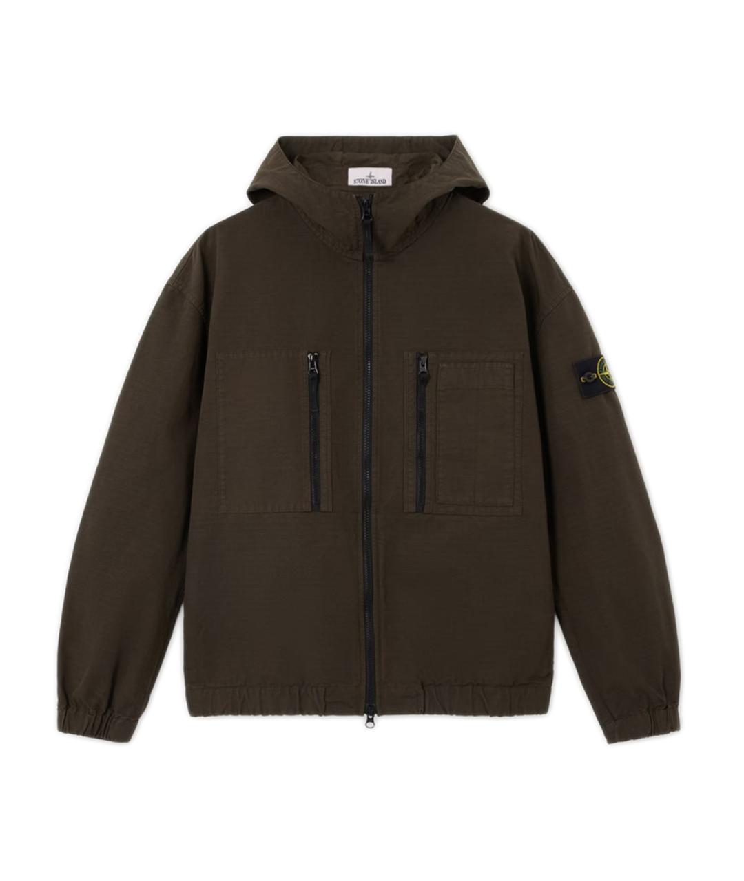 STONE ISLAND Серая хлопковая куртка, фото 1