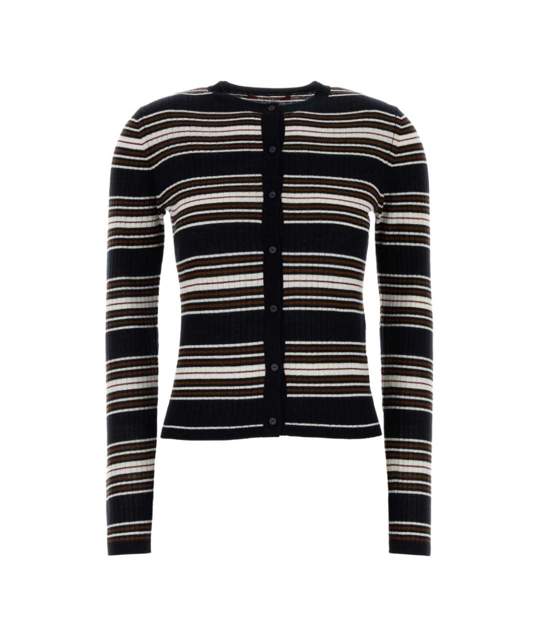 MAX MARA STUDIO Мульти шерстяной кардиган, фото 1