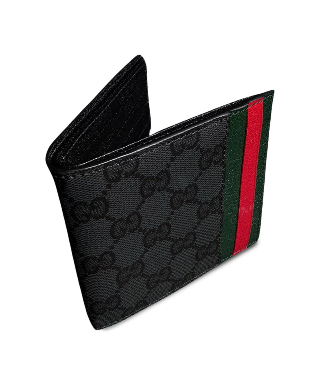 GUCCI Черный кожаный кошелек, фото 3