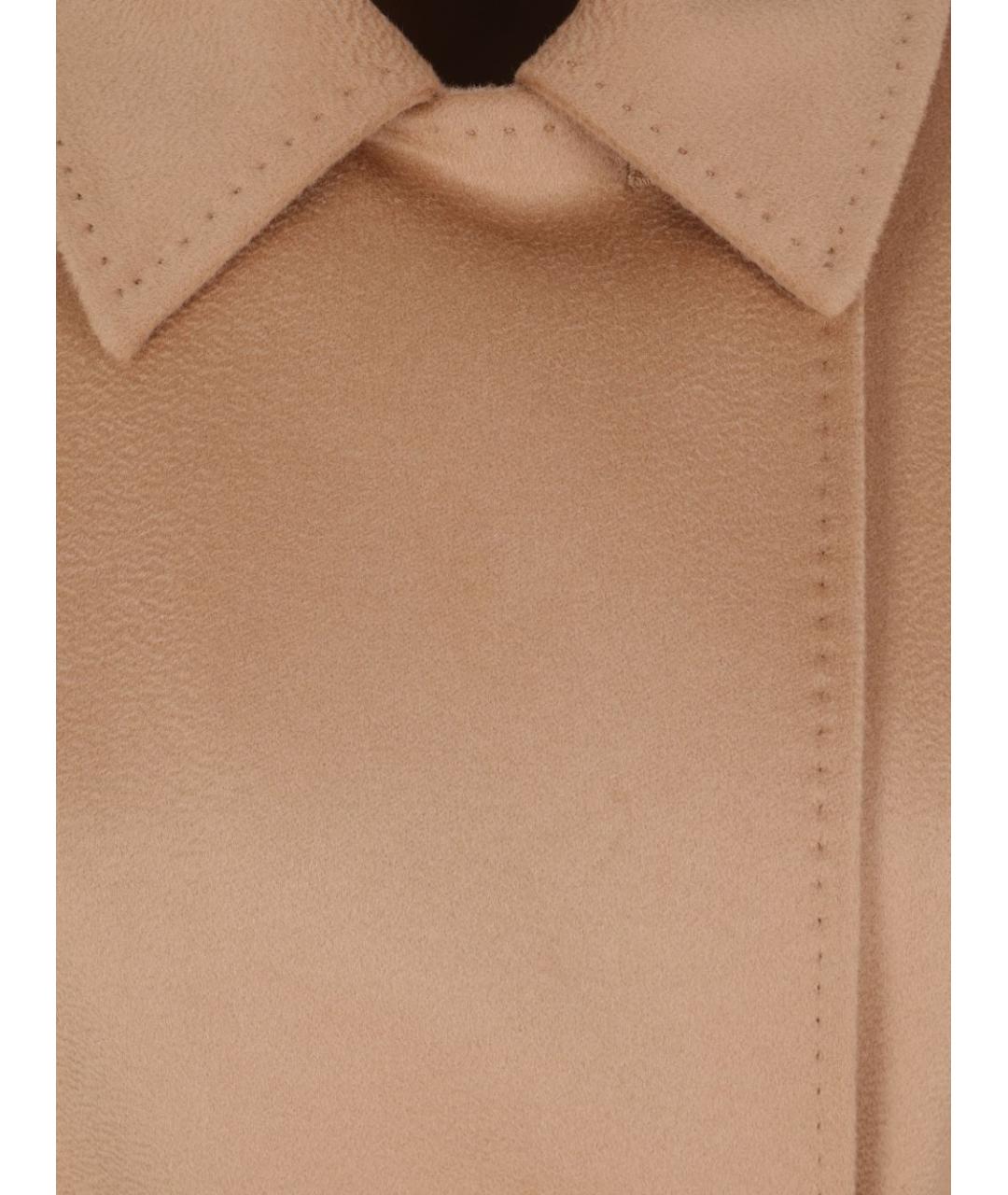 MAX MARA STUDIO Бежевое шерстяное пальто, фото 4