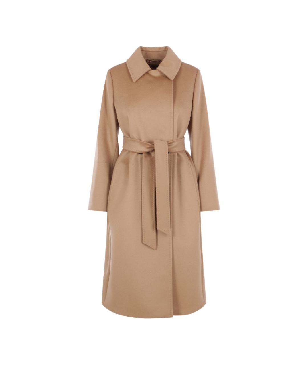 MAX MARA STUDIO Бежевое шерстяное пальто, фото 1
