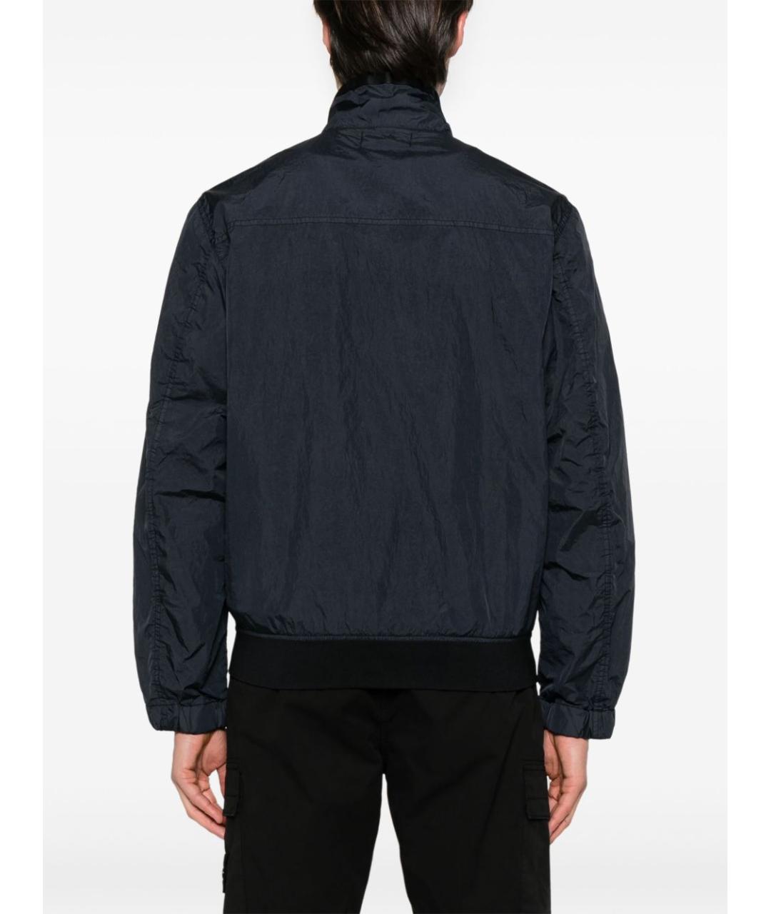 STONE ISLAND Темно-синяя полиамидовая куртка, фото 4
