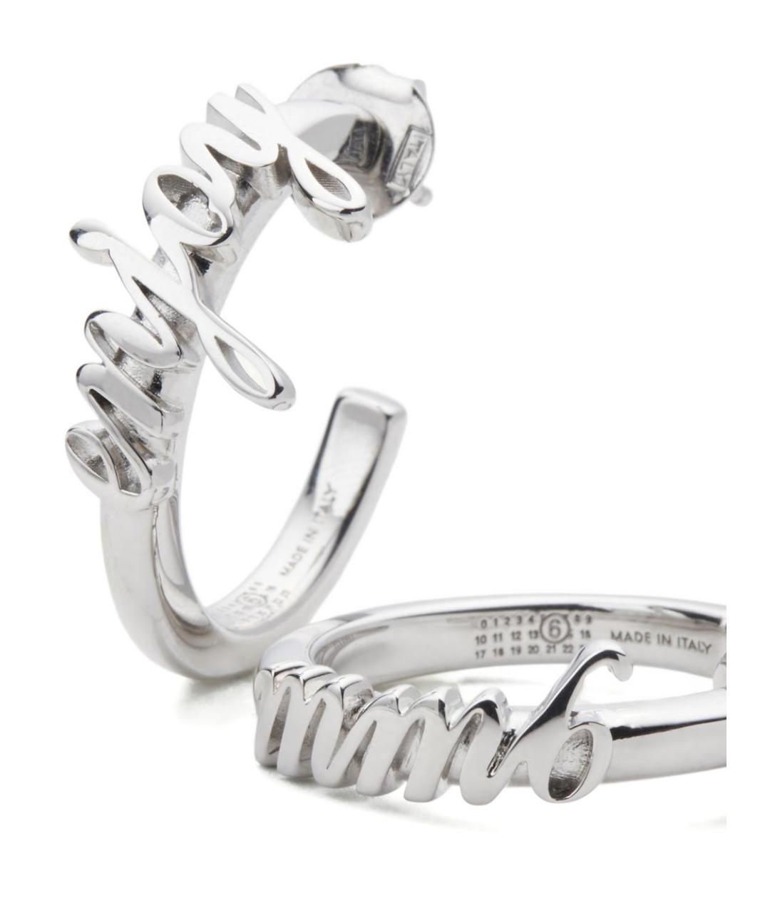 MM6 MAISON MARGIELA Серебряные металлические серьги, фото 2